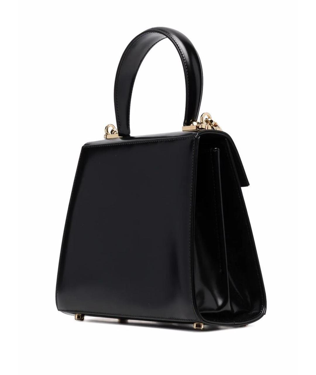 FERRAGAMO Черная кожаная сумка тоут, фото 3