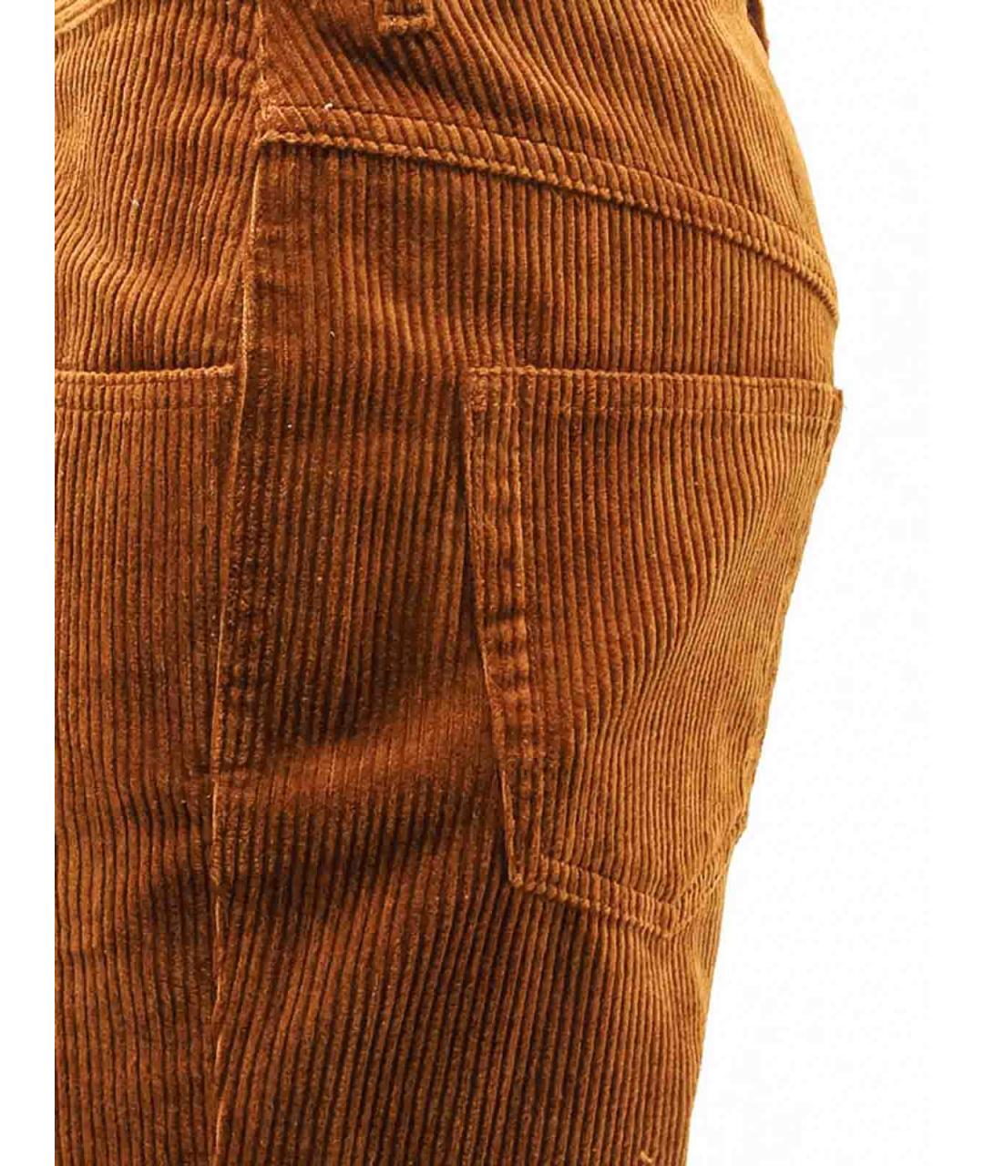 ISABEL MARANT Бежевые хлопковые прямые брюки, фото 3