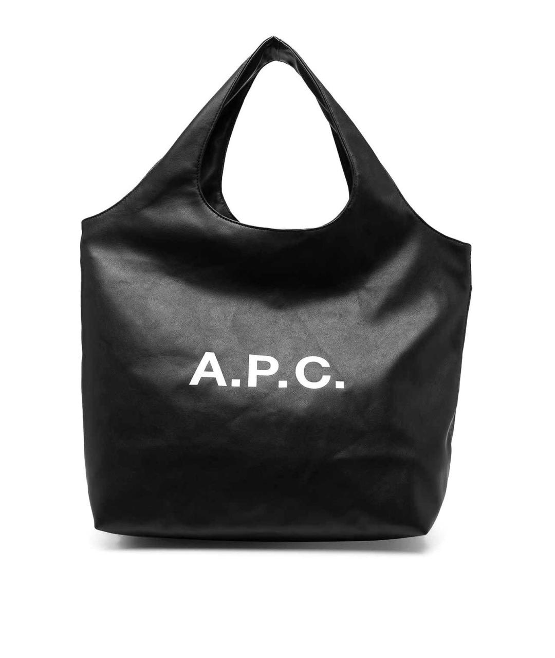 A.P.C. Черная сумка тоут из искусственной кожи, фото 1