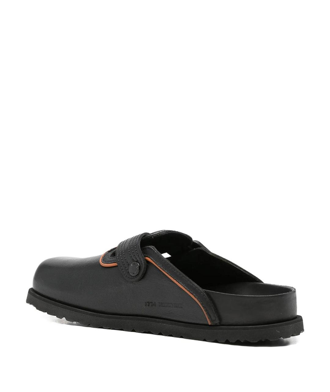 BIRKENSTOCK Черные кожаные слипоны, фото 3