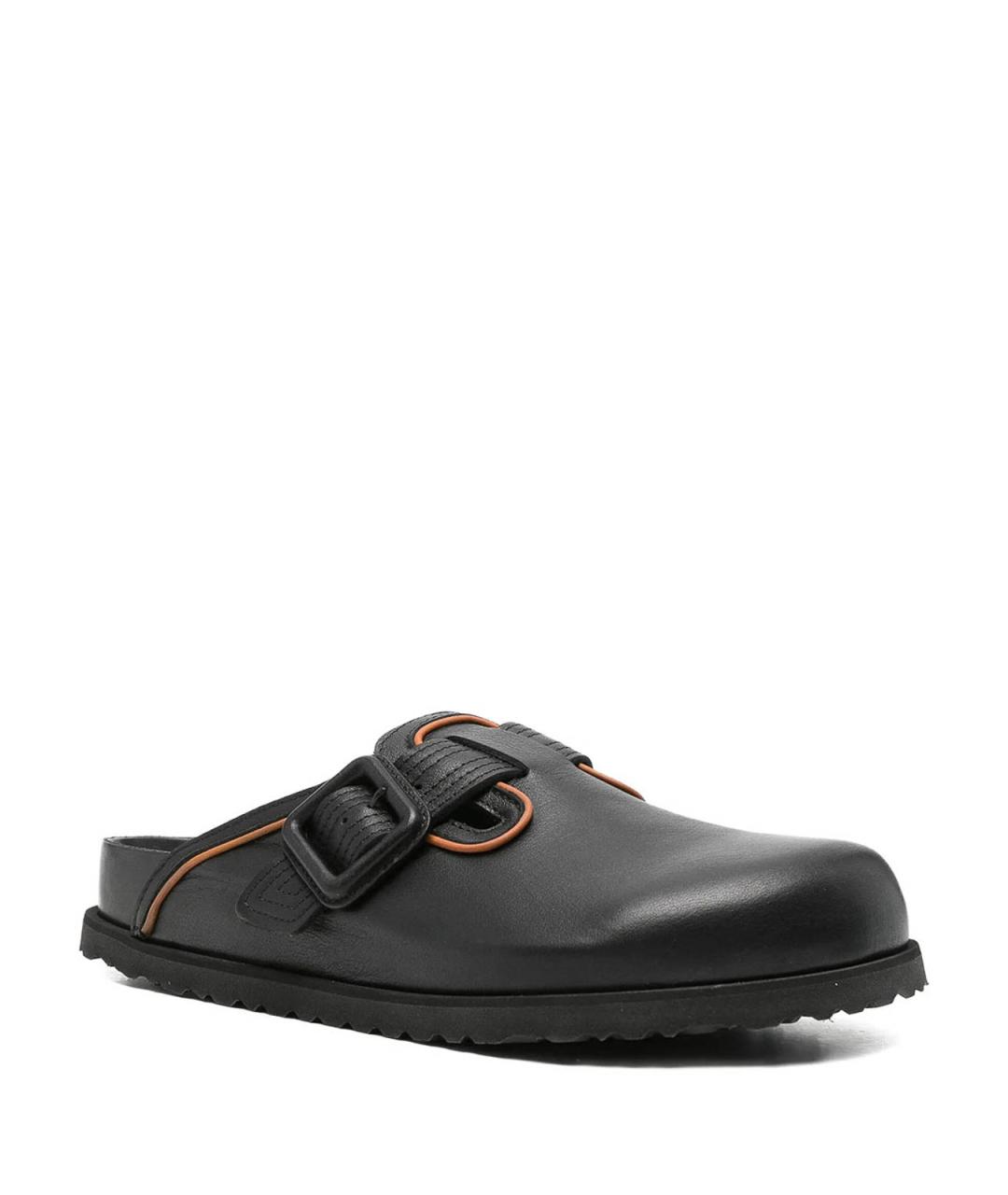 BIRKENSTOCK Черные кожаные слипоны, фото 2