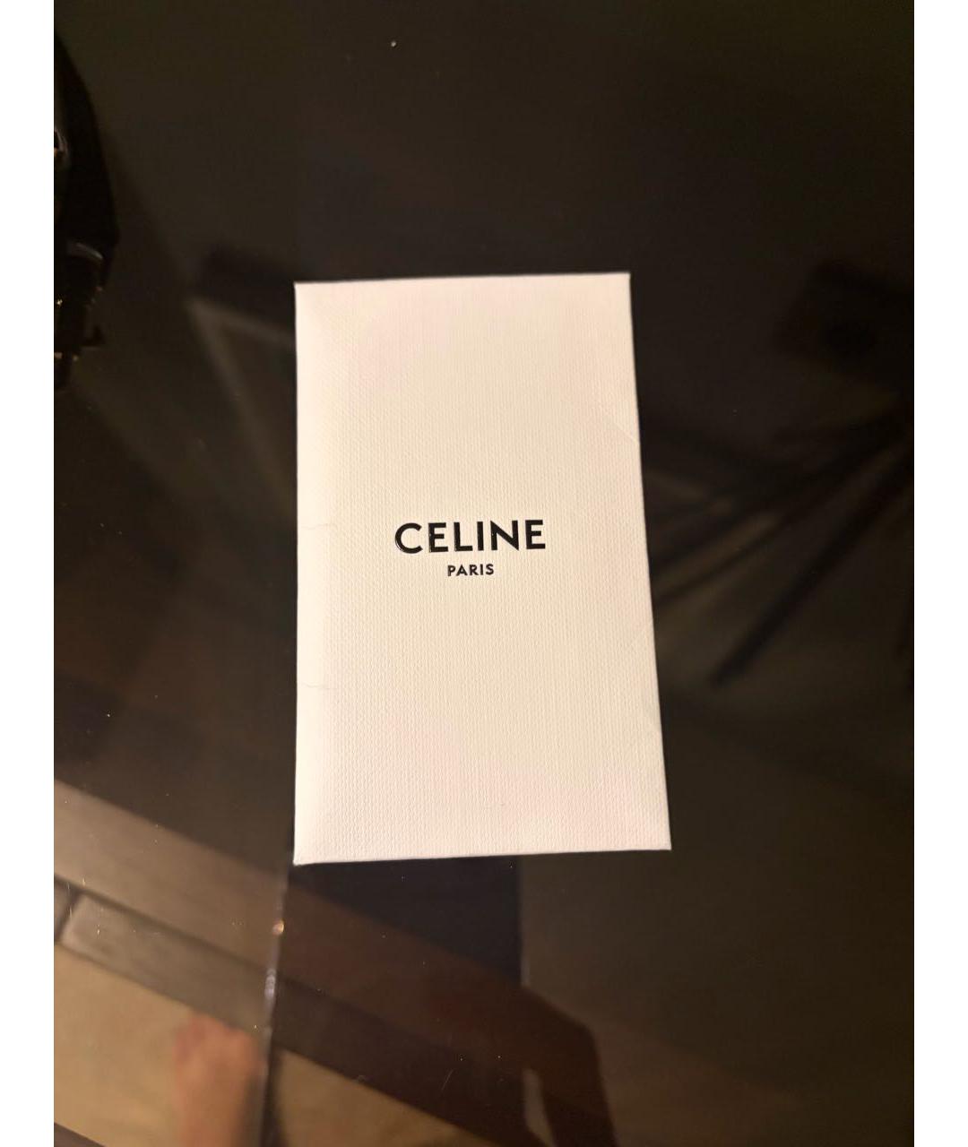 CELINE Зеленая кожаная сумка с короткими ручками, фото 6