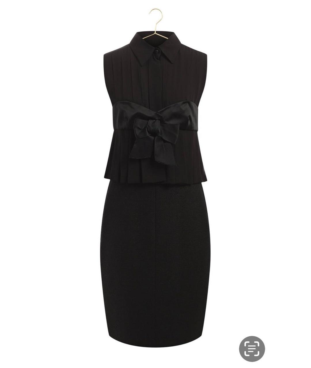 CHANEL Черное шерстяное платье, фото 1