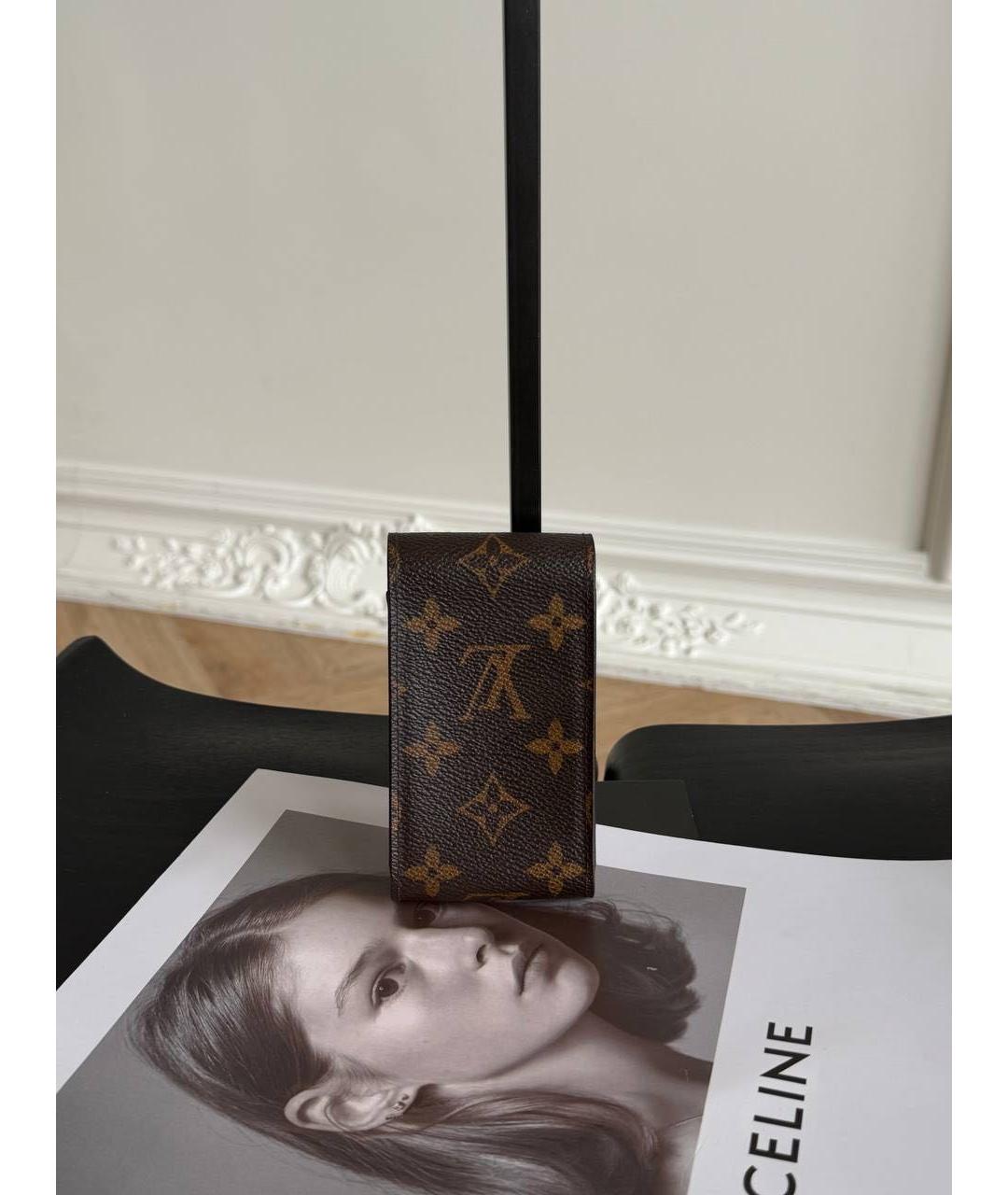 LOUIS VUITTON Коричневый кардхолдер, фото 3