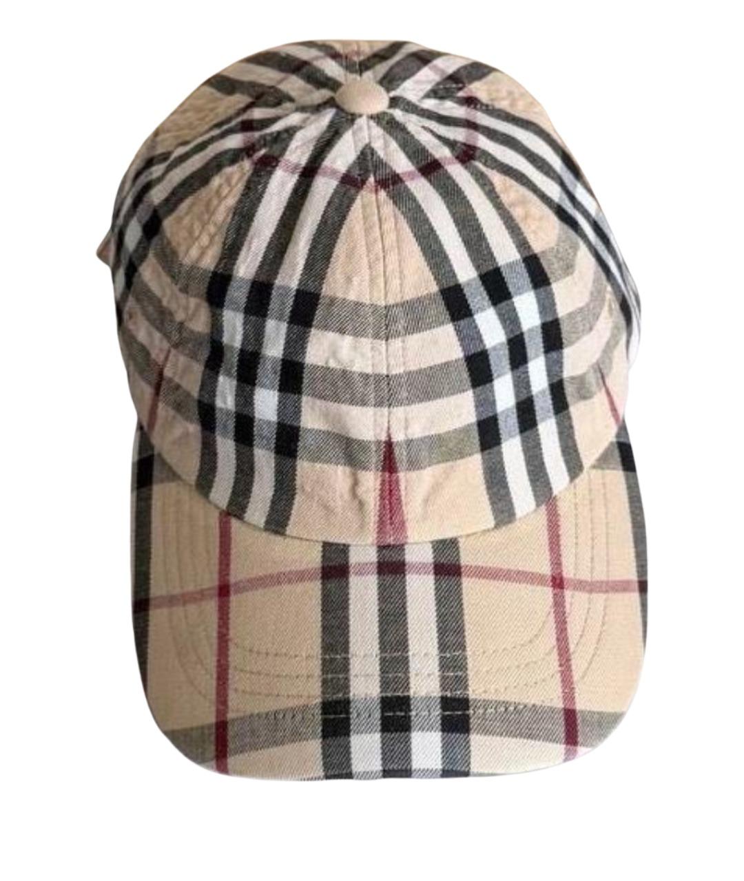 BURBERRY Бежевая хлопковая кепка/бейсболка, фото 1