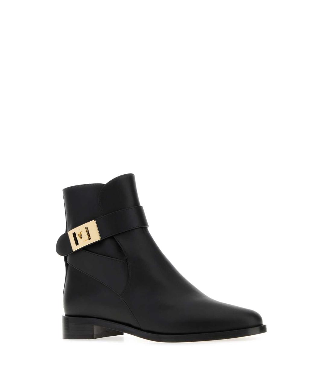 FERRAGAMO Черные кожаные ботинки, фото 2