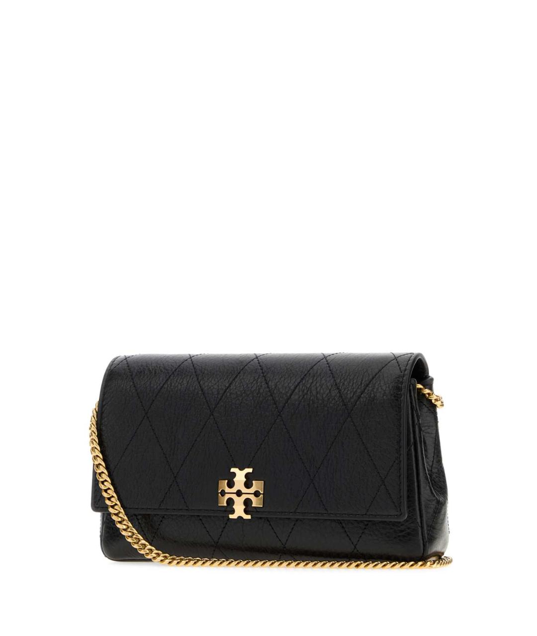 TORY BURCH Черная кожаная сумка через плечо, фото 2