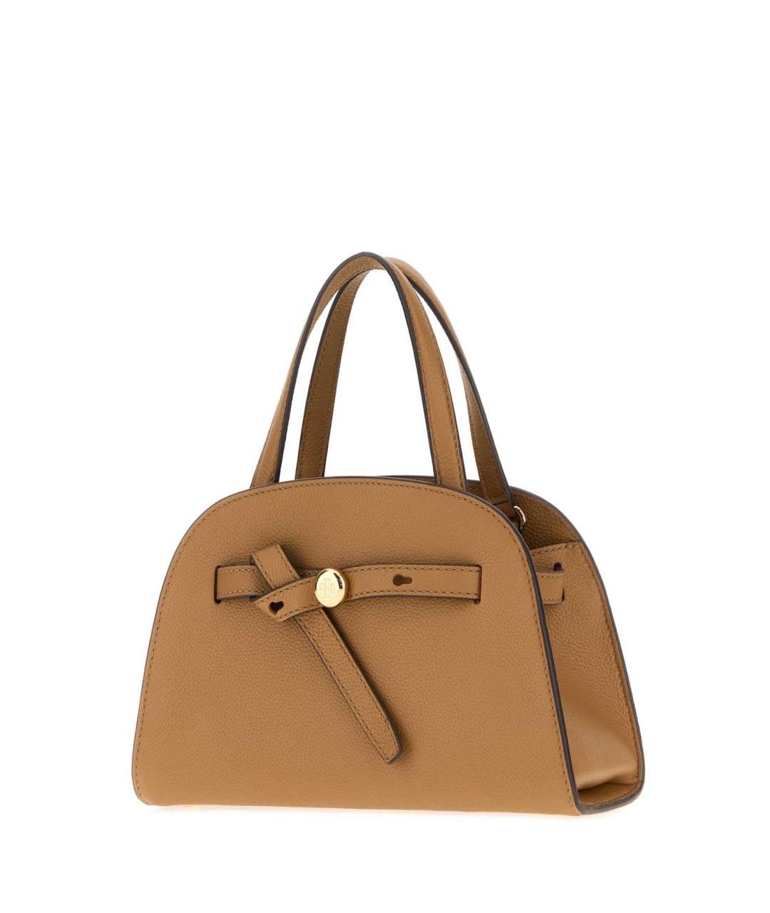 TORY BURCH Бежевая кожаная сумка с короткими ручками, фото 2
