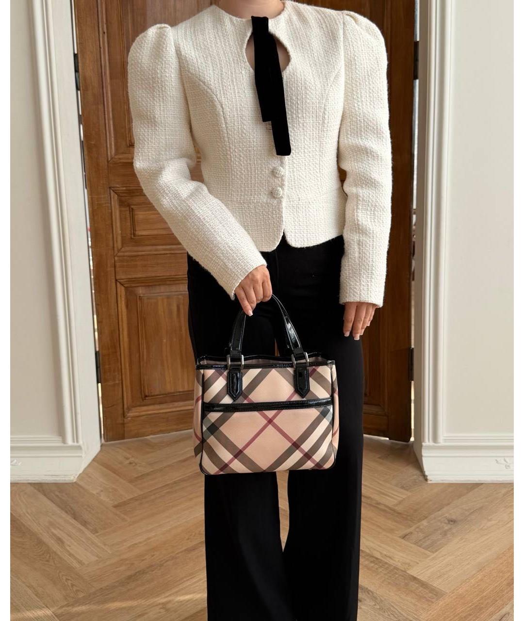 BURBERRY Бежевая сумка с короткими ручками, фото 6