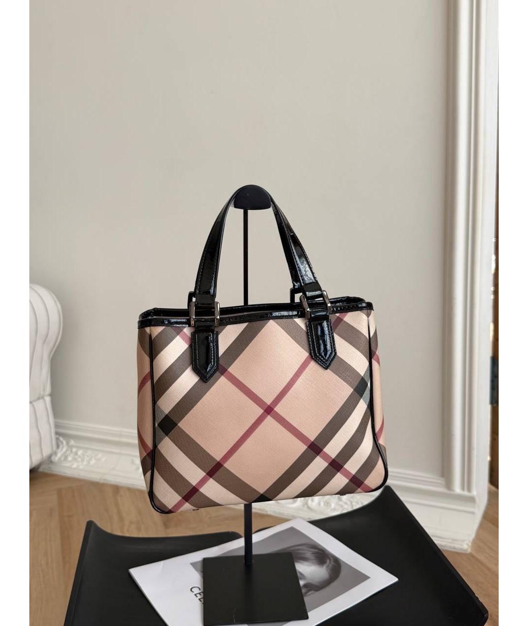 BURBERRY Бежевая сумка с короткими ручками, фото 3