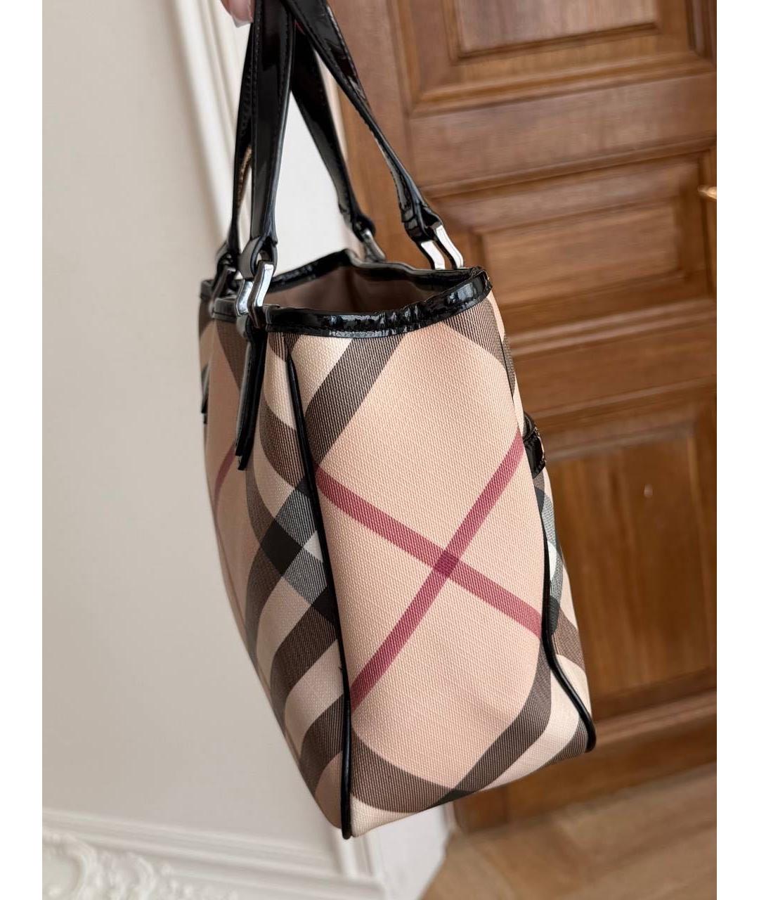 BURBERRY Бежевая сумка с короткими ручками, фото 5
