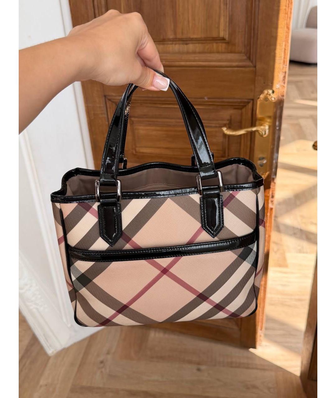 BURBERRY Бежевая сумка с короткими ручками, фото 8