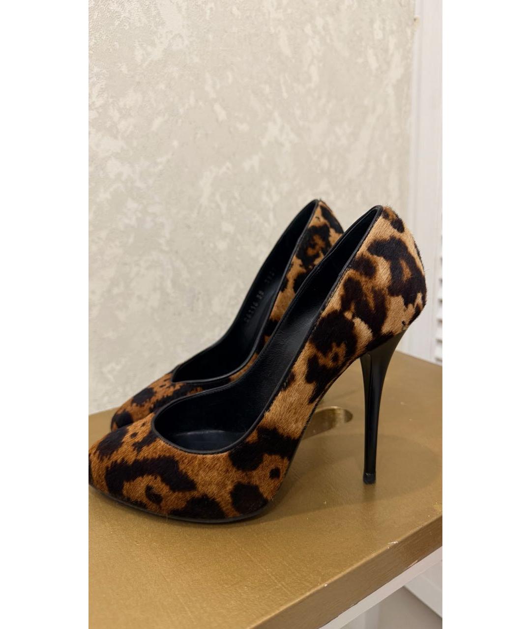 GIUSEPPE ZANOTTI DESIGN Коричневые туфли из экзотической кожи, фото 6