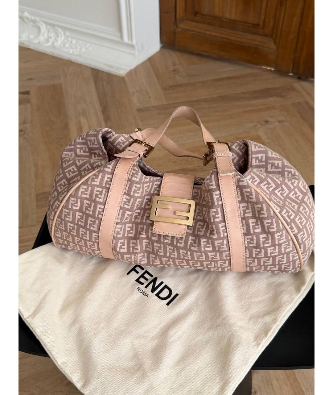 FENDI Розовая сумка с короткими ручками, фото 4
