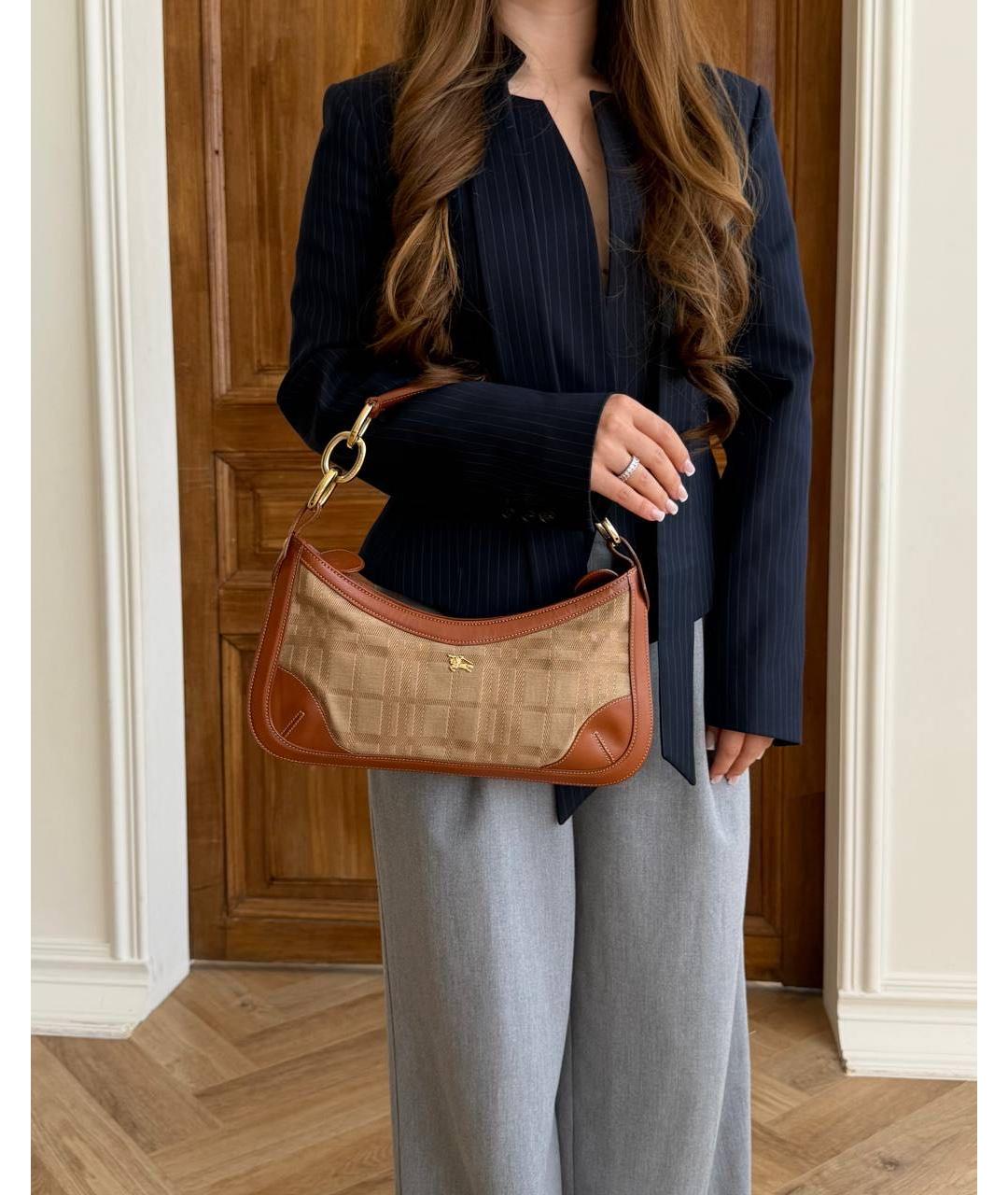 BURBERRY Коричневая сумка с короткими ручками, фото 4