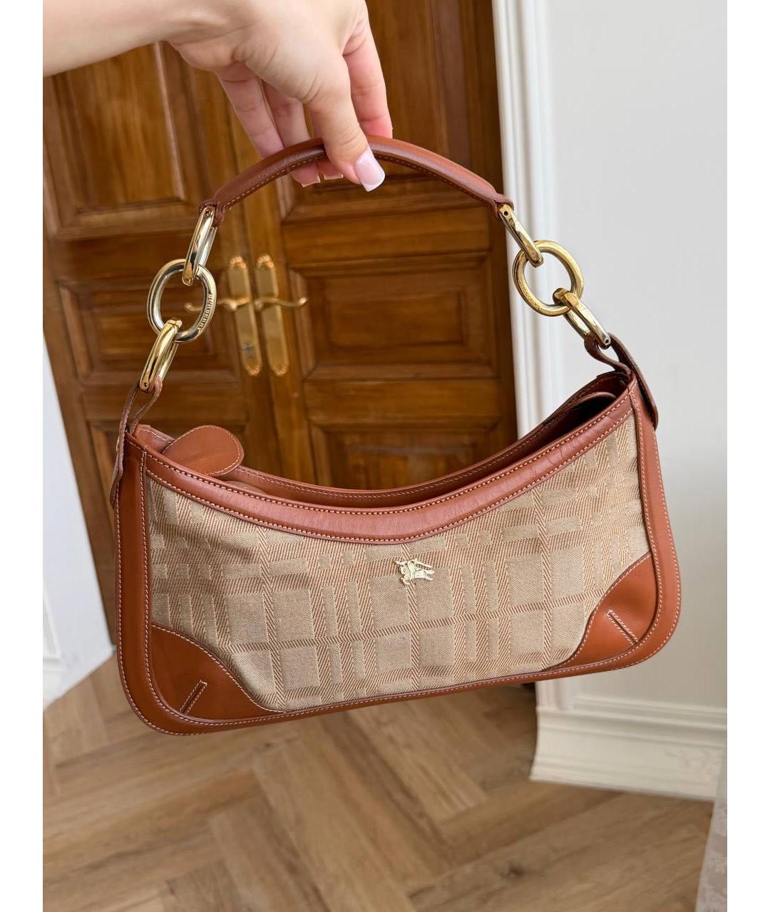 BURBERRY Коричневая сумка с короткими ручками, фото 9