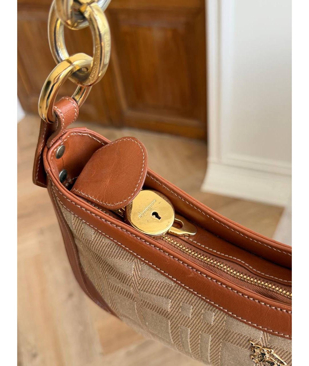 BURBERRY Коричневая сумка с короткими ручками, фото 7