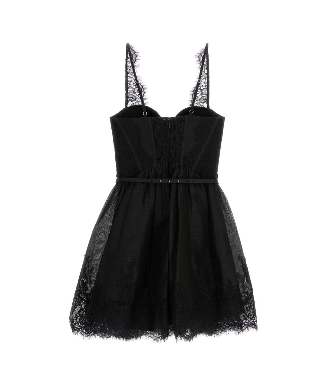 ZIMMERMANN Черное льняное коктейльное платье, фото 2