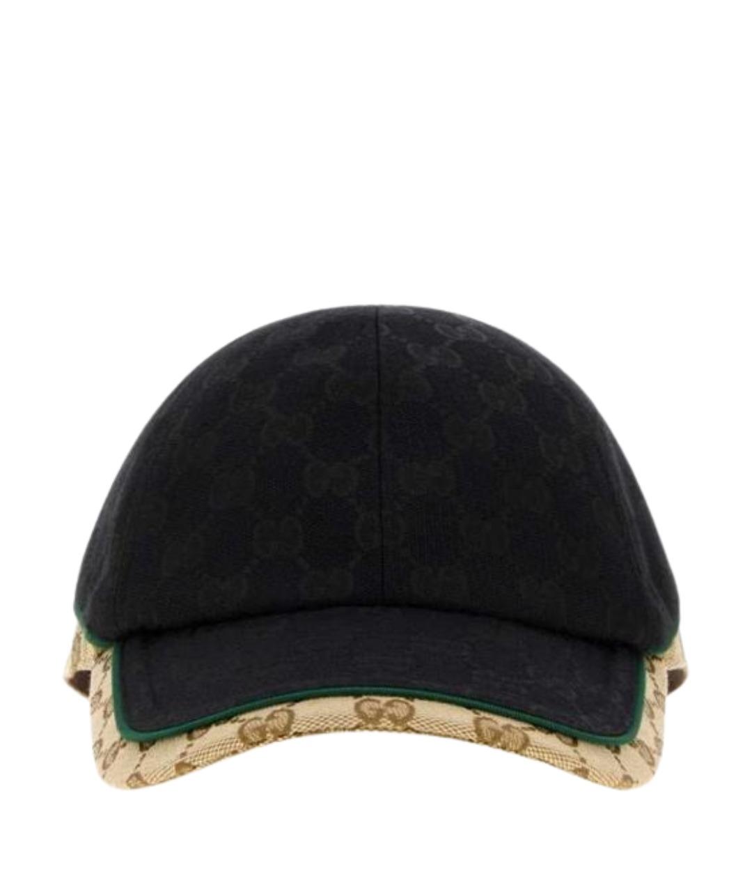 GUCCI Черная синтетическая кепка/бейсболка, фото 1