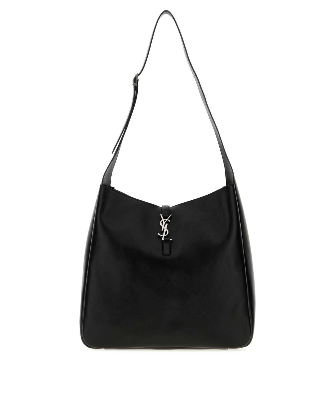 SAINT LAURENT Черная кожаная сумка на плечо, фото 1