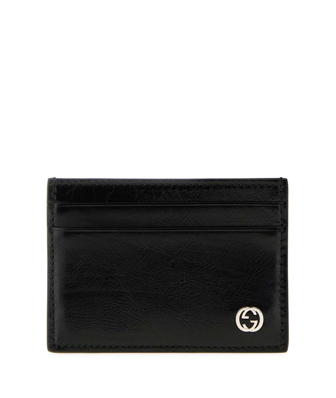 GUCCI Черный кожаный кардхолдер, фото 1
