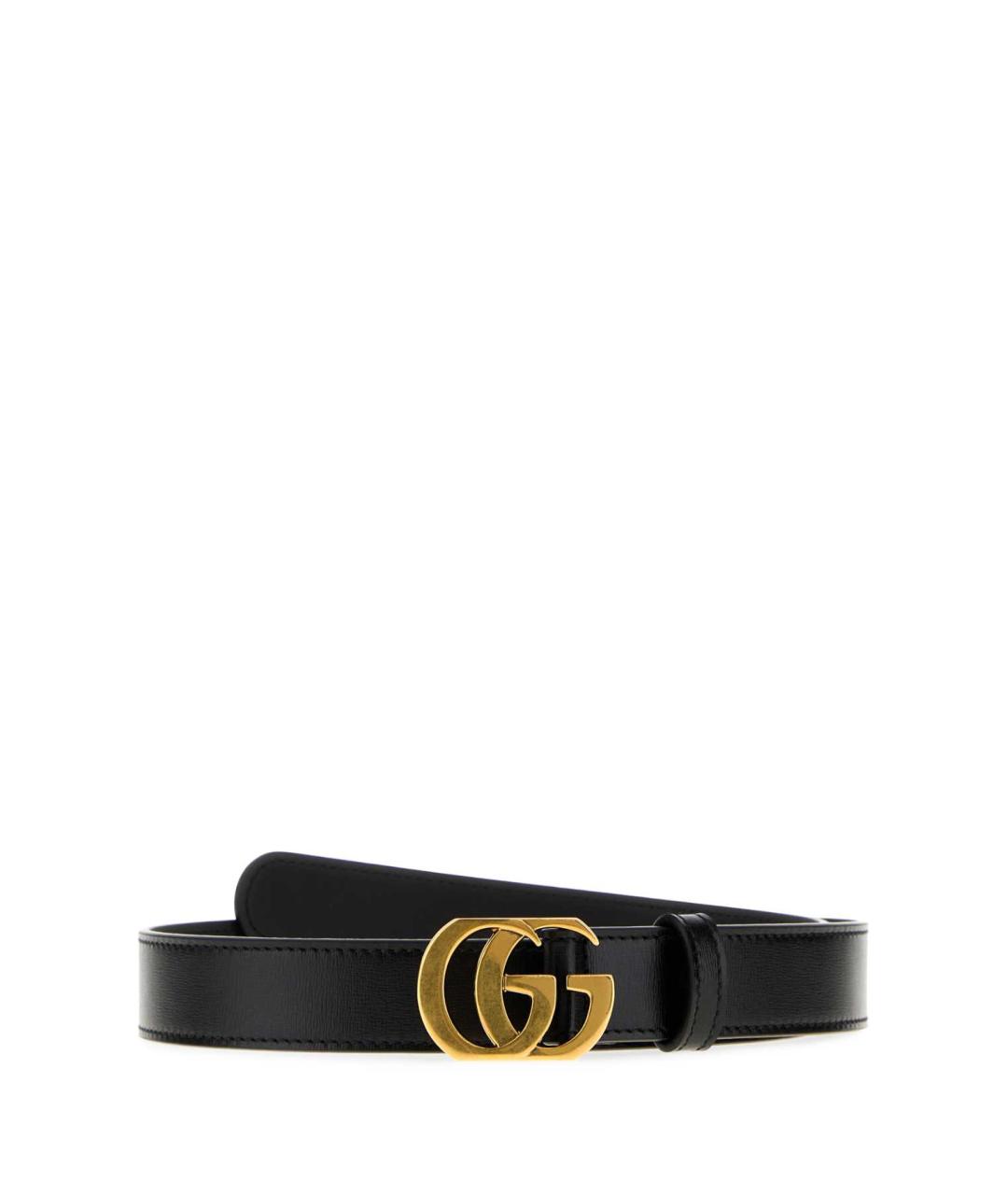 GUCCI Черный кожаный ремень, фото 1