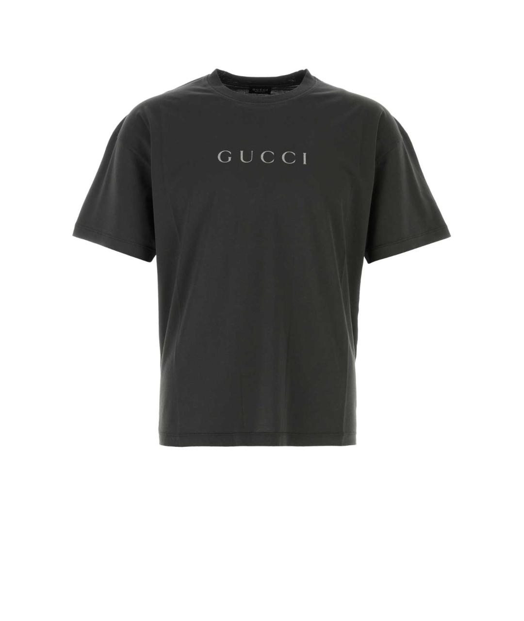 GUCCI Серая хлопковая футболка, фото 1