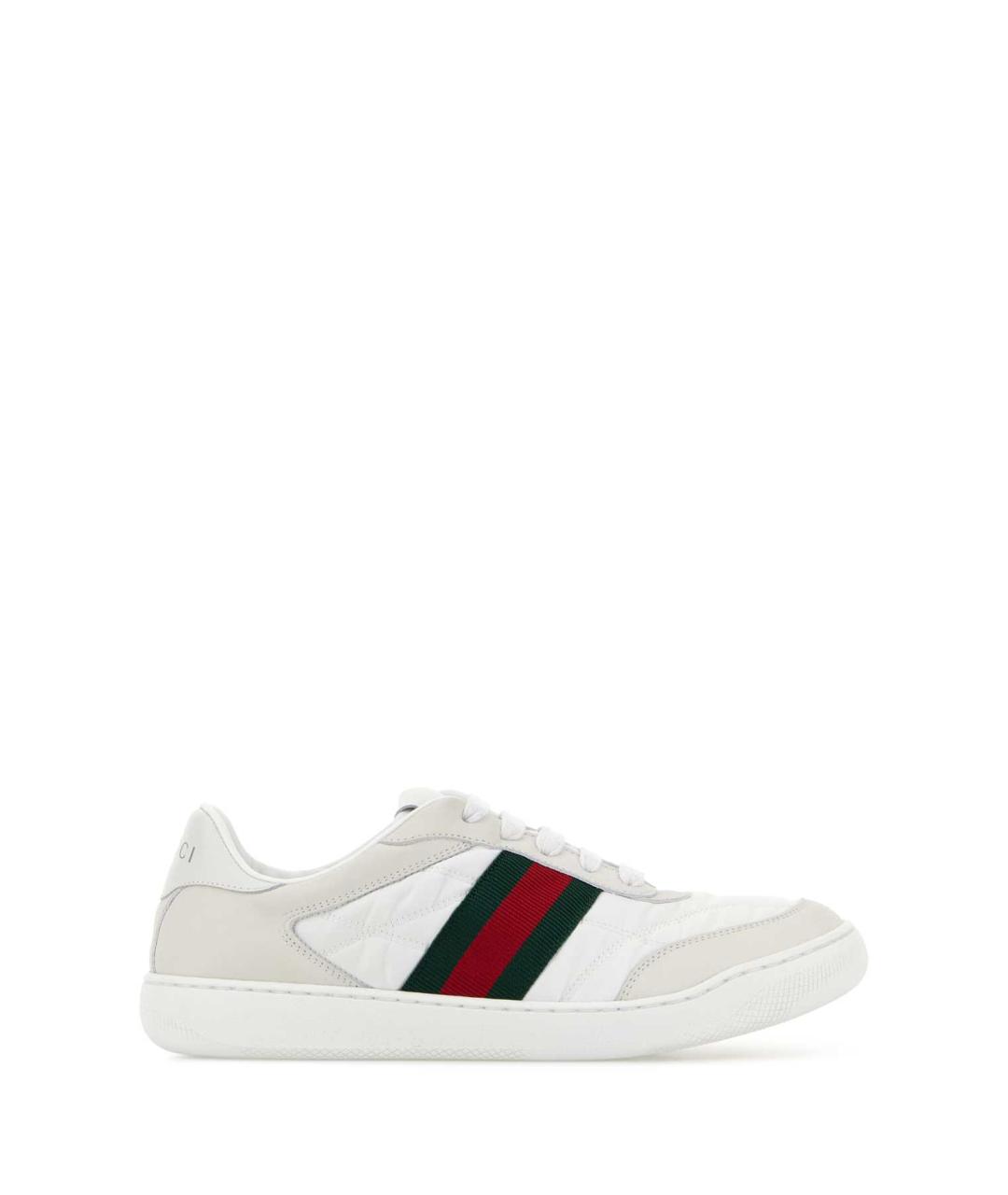 GUCCI Белые кожаные кроссовки, фото 1