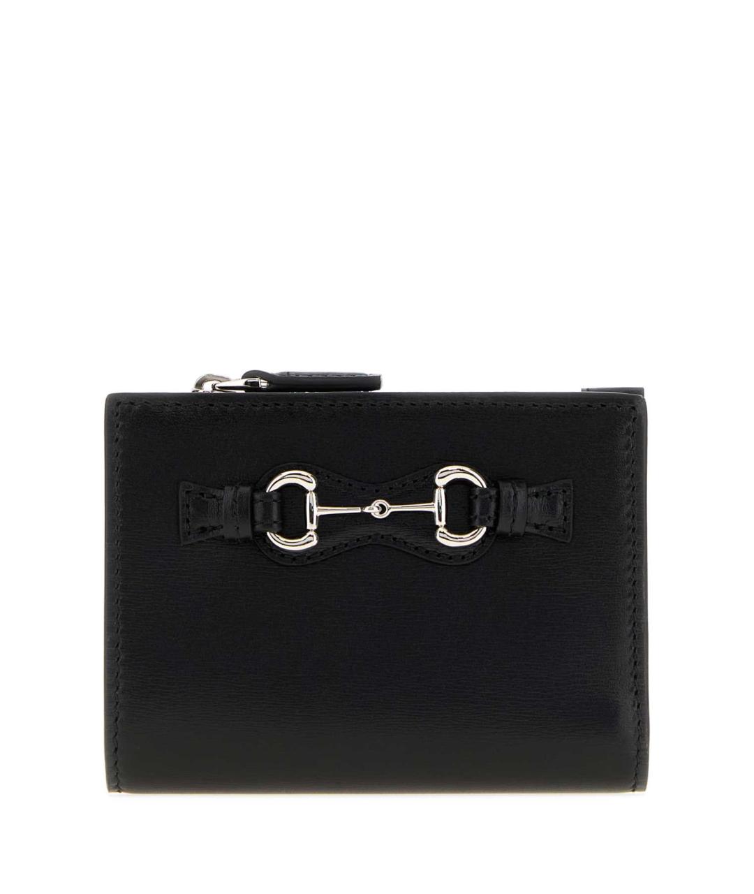 GUCCI Черный кожаный кошелек, фото 1