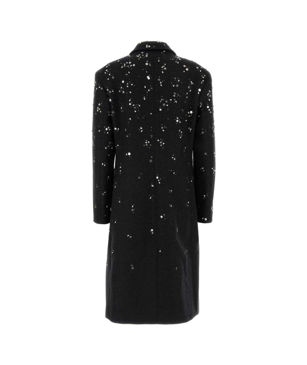 JIL SANDER Черное шерстяное пальто, фото 2