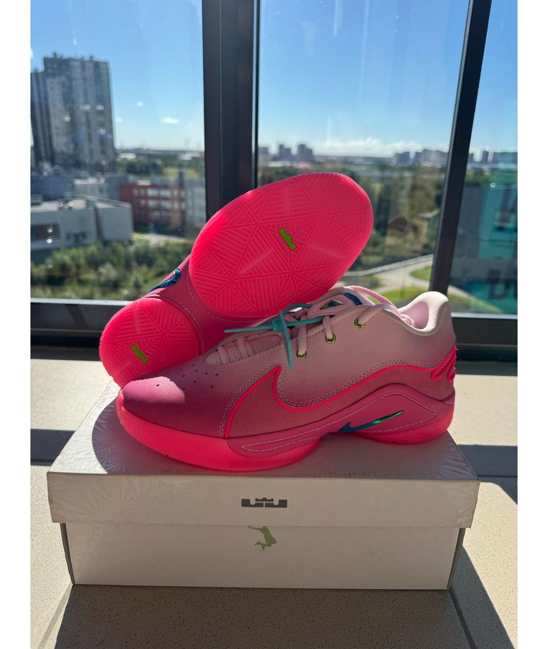 NIKE Розовые текстильные кроссовки, фото 8