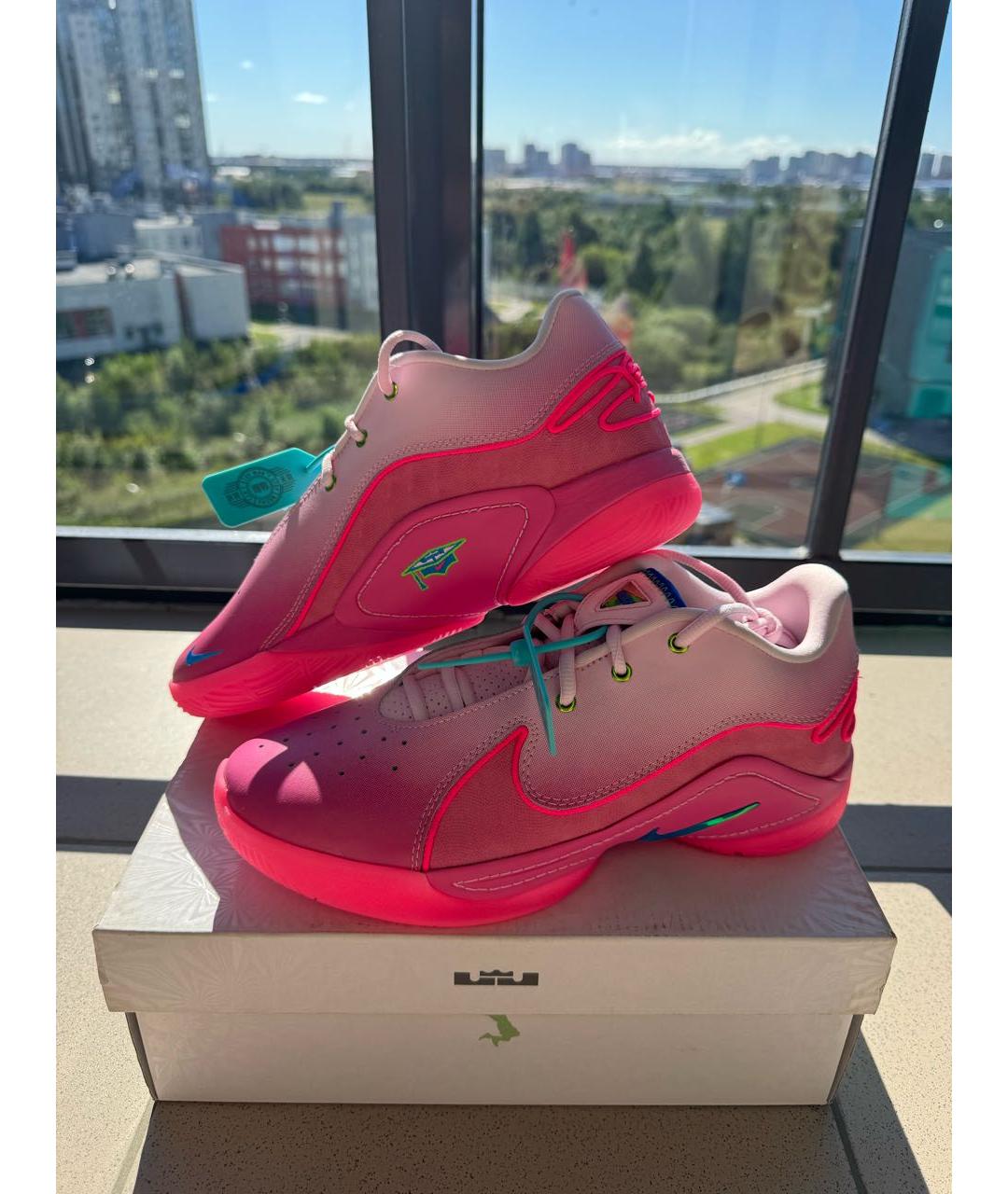 NIKE Розовые текстильные кроссовки, фото 7