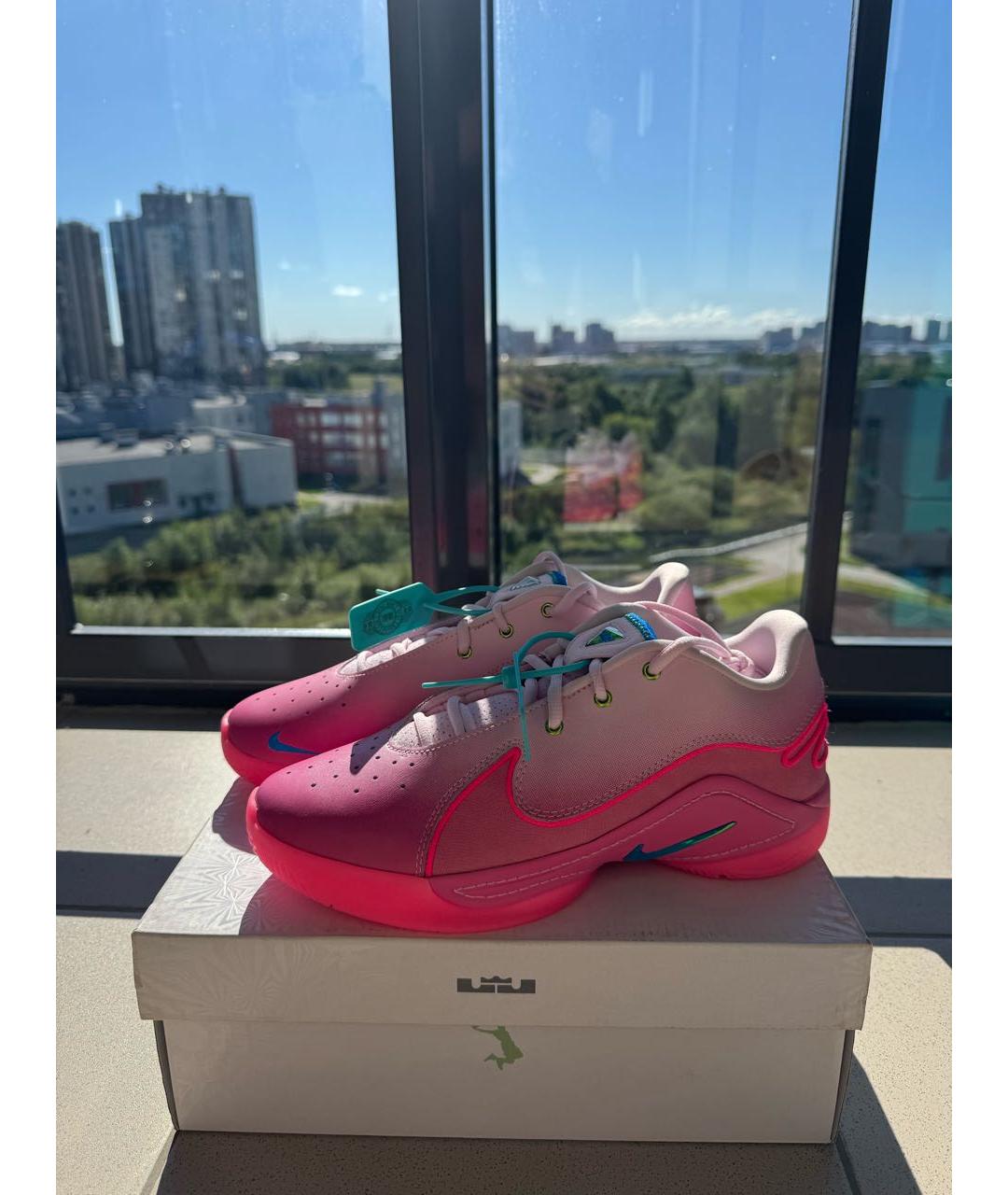 NIKE Розовые текстильные кроссовки, фото 6