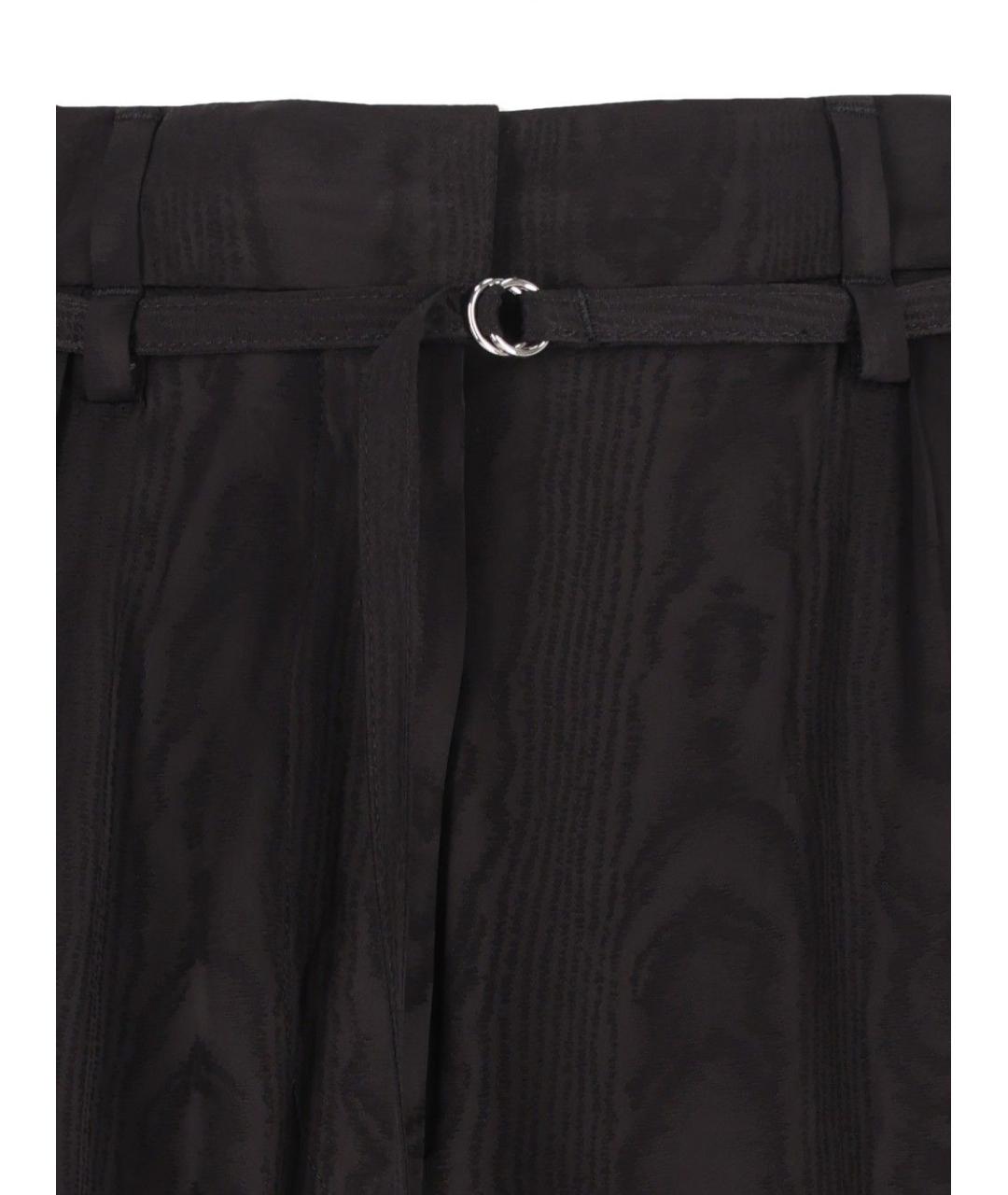 DRIES VAN NOTEN Черные вискозные прямые брюки, фото 4
