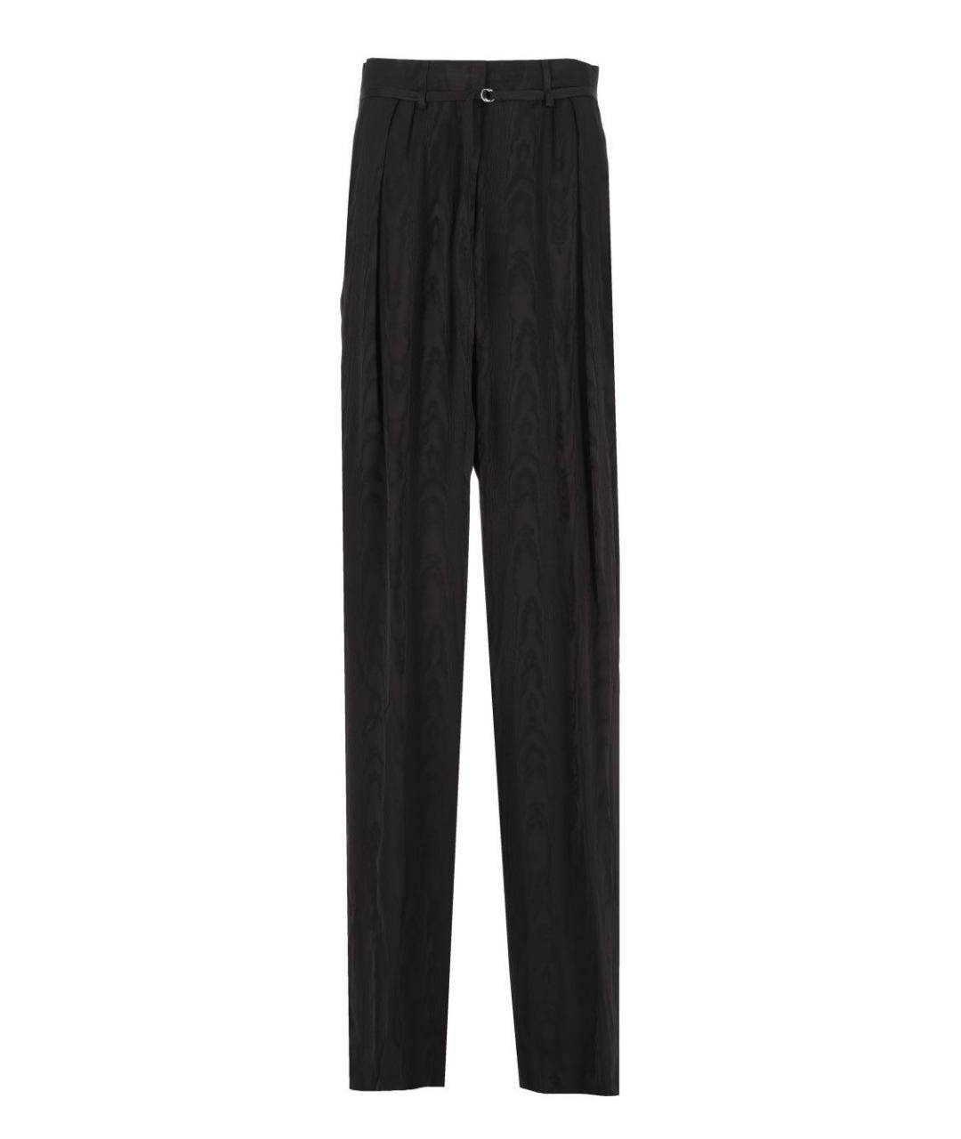 DRIES VAN NOTEN Черные вискозные прямые брюки, фото 1