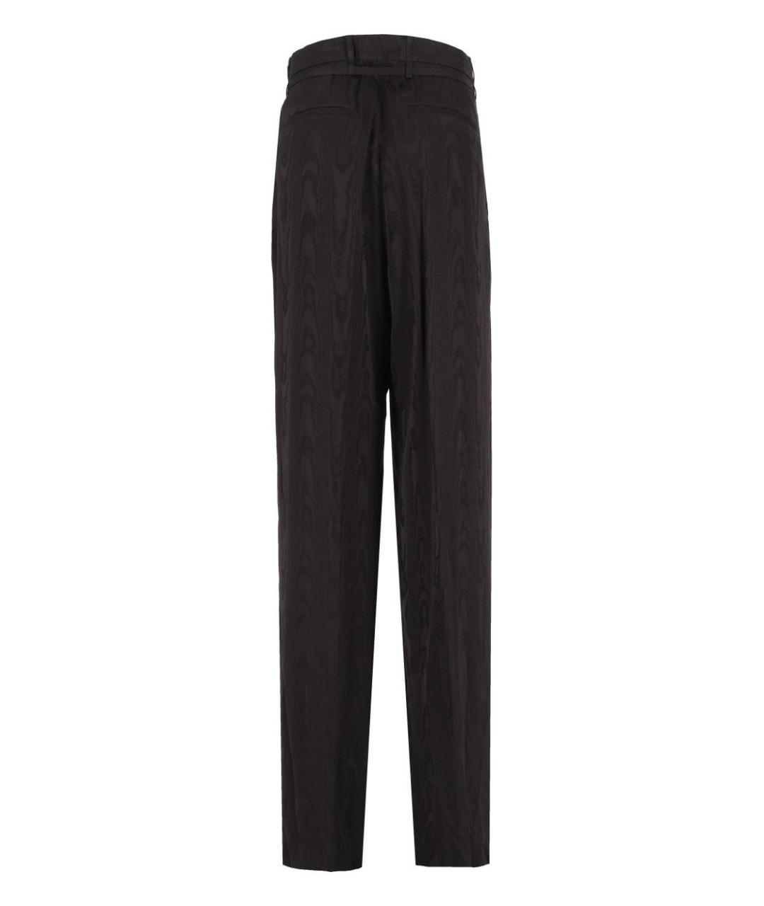 DRIES VAN NOTEN Черные вискозные прямые брюки, фото 2