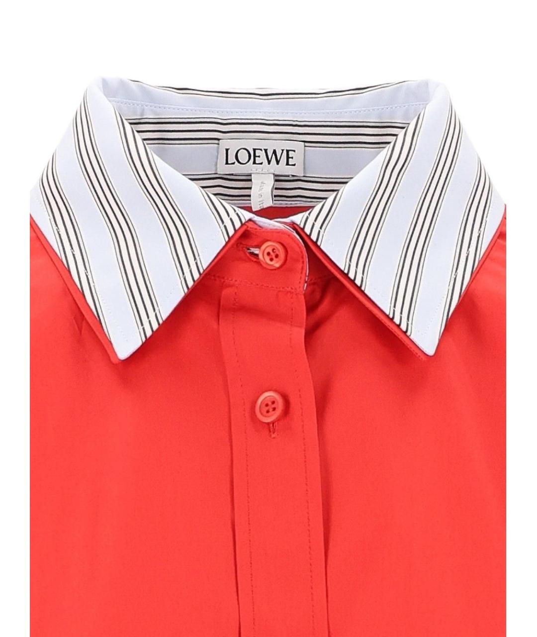 LOEWE Красное хлопковое повседневное платье, фото 4