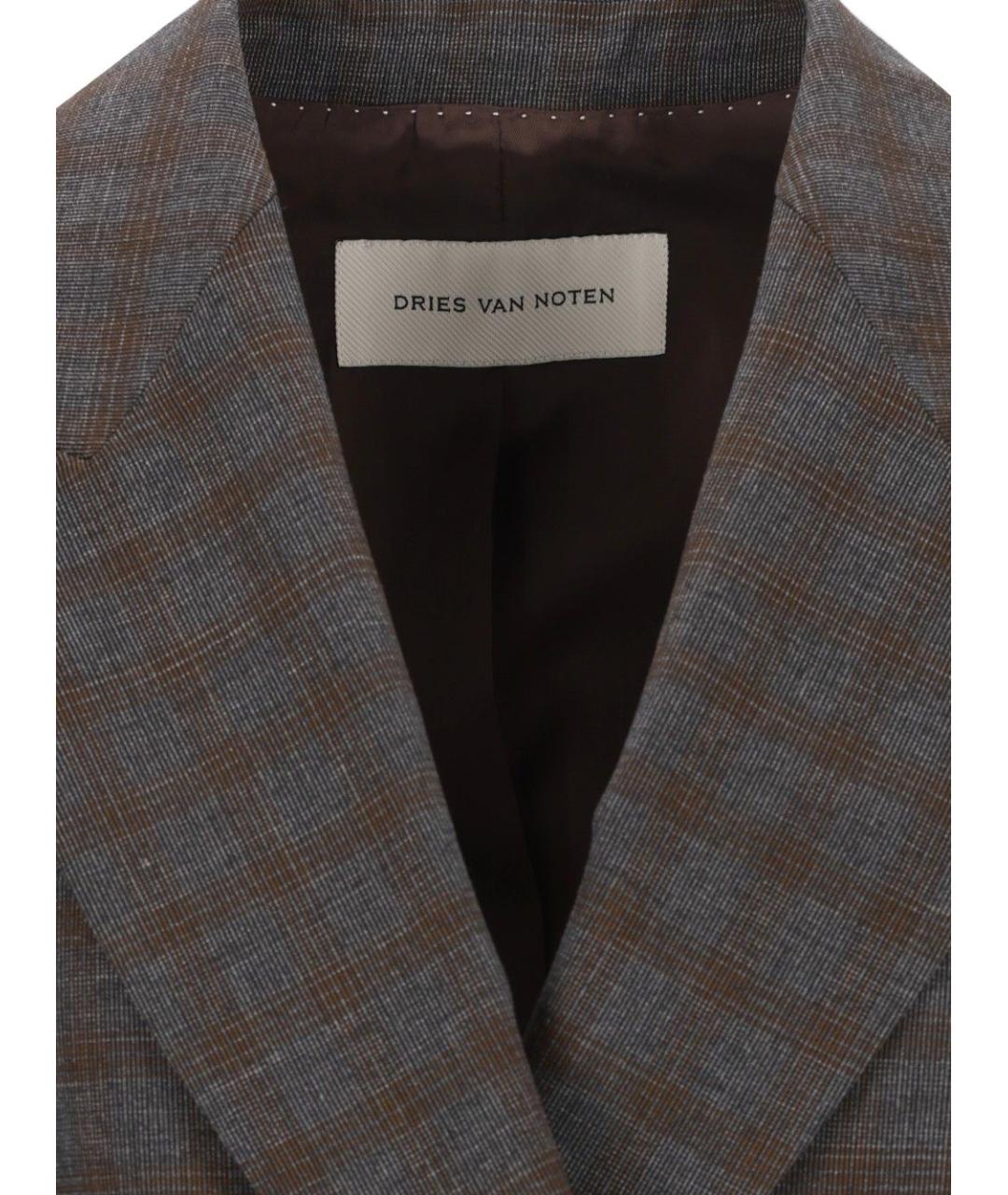 DRIES VAN NOTEN Коричневый шерстяной жакет/пиджак, фото 5