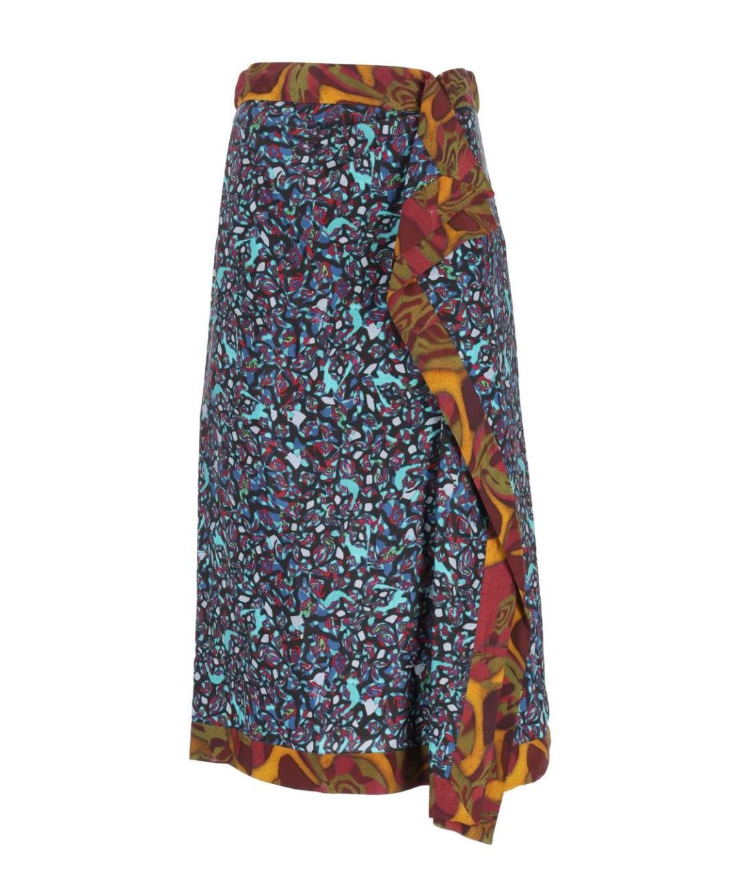 DRIES VAN NOTEN Мульти вискозная юбка миди, фото 1