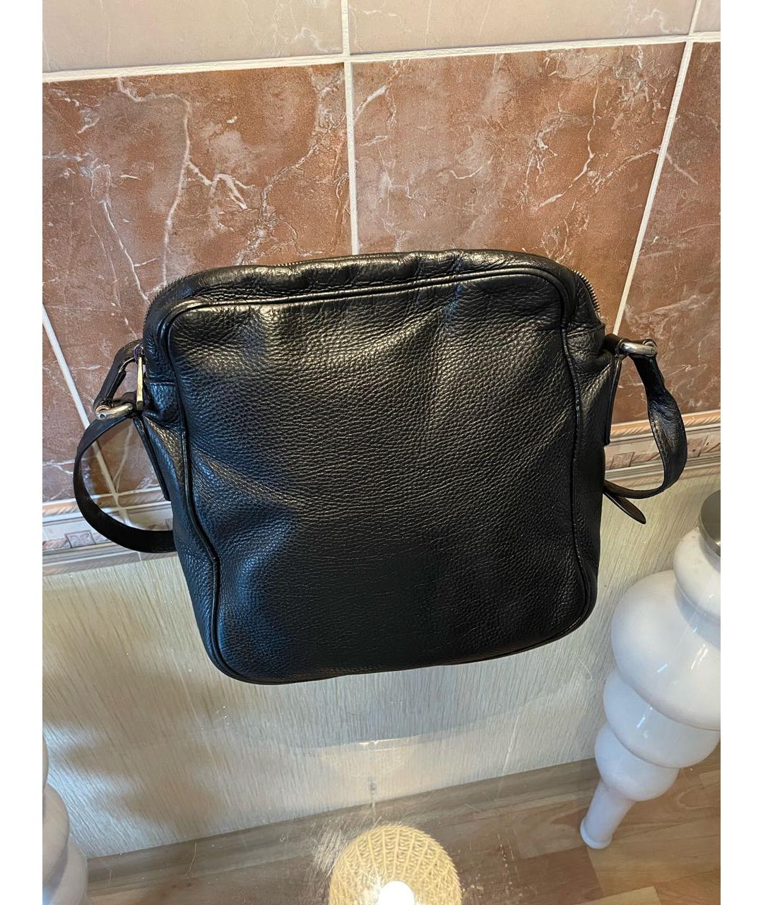 GUCCI Черная кожаная сумка на плечо, фото 4