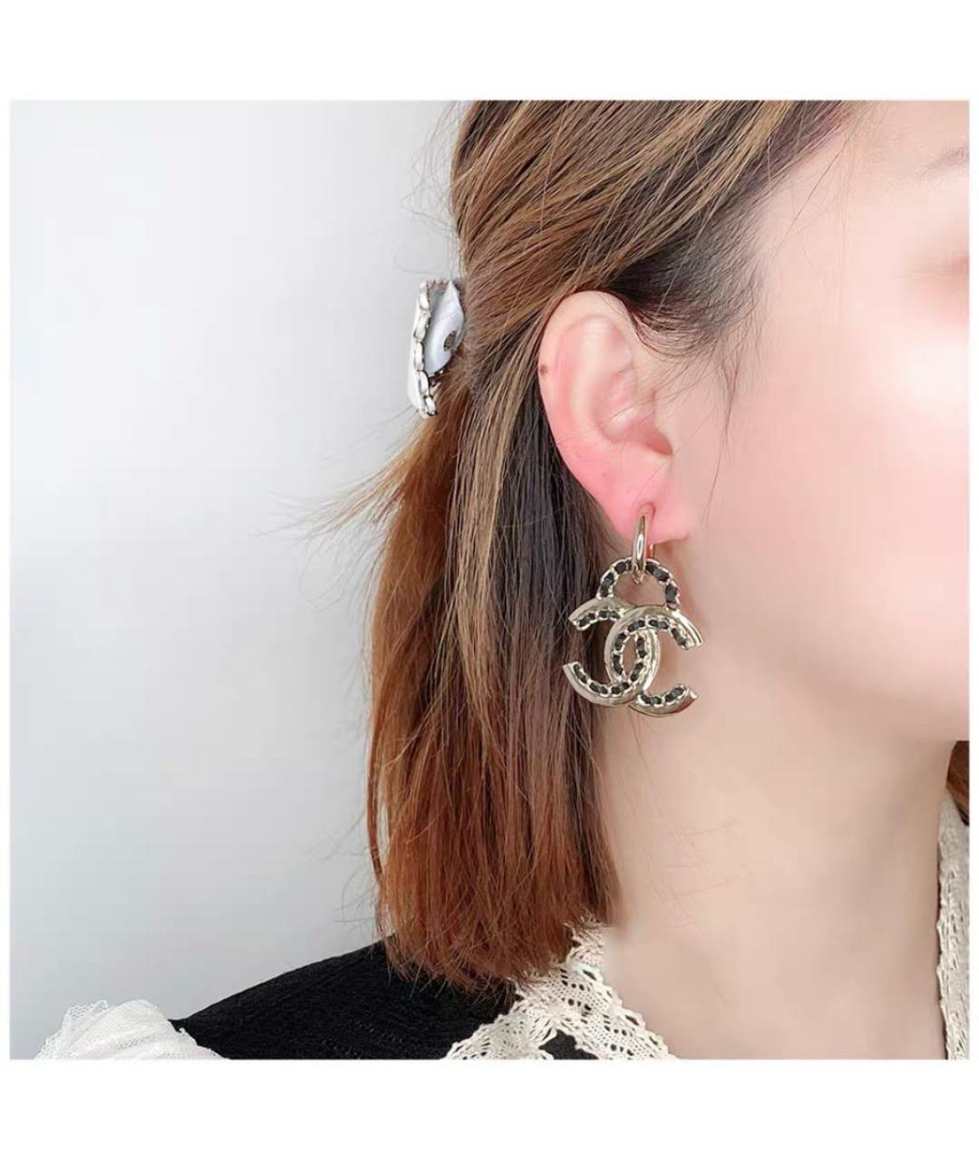 CHANEL Золотые серьги, фото 4