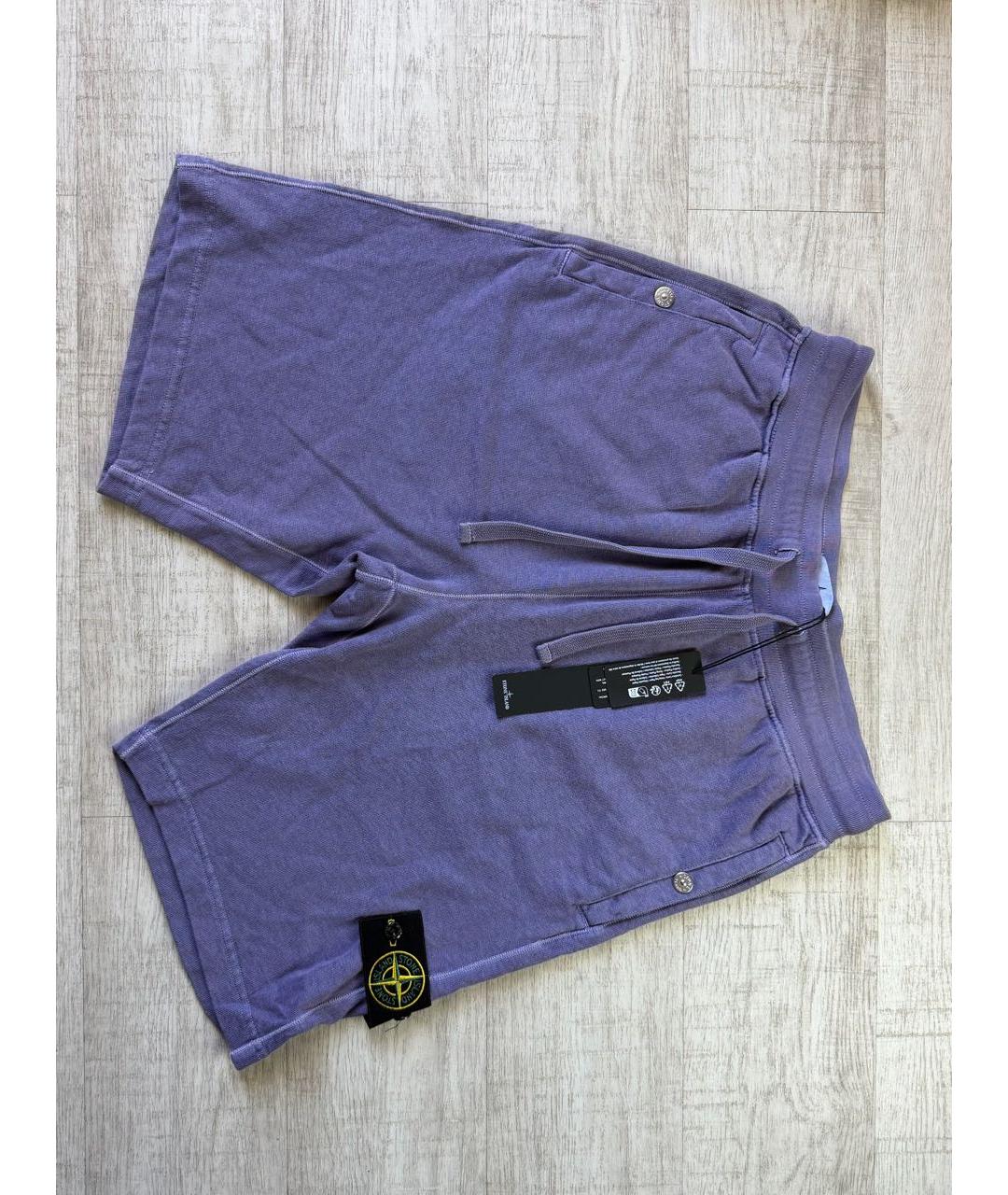 STONE ISLAND Фиолетовые хлопковые шорты, фото 6