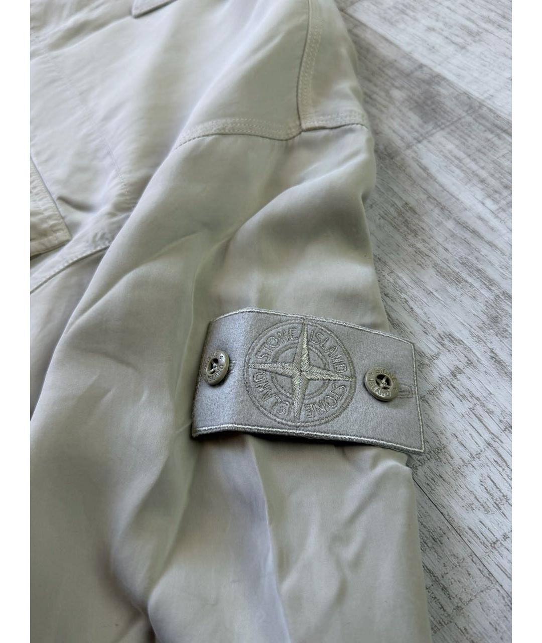 STONE ISLAND Бежевая хлопковая куртка, фото 4
