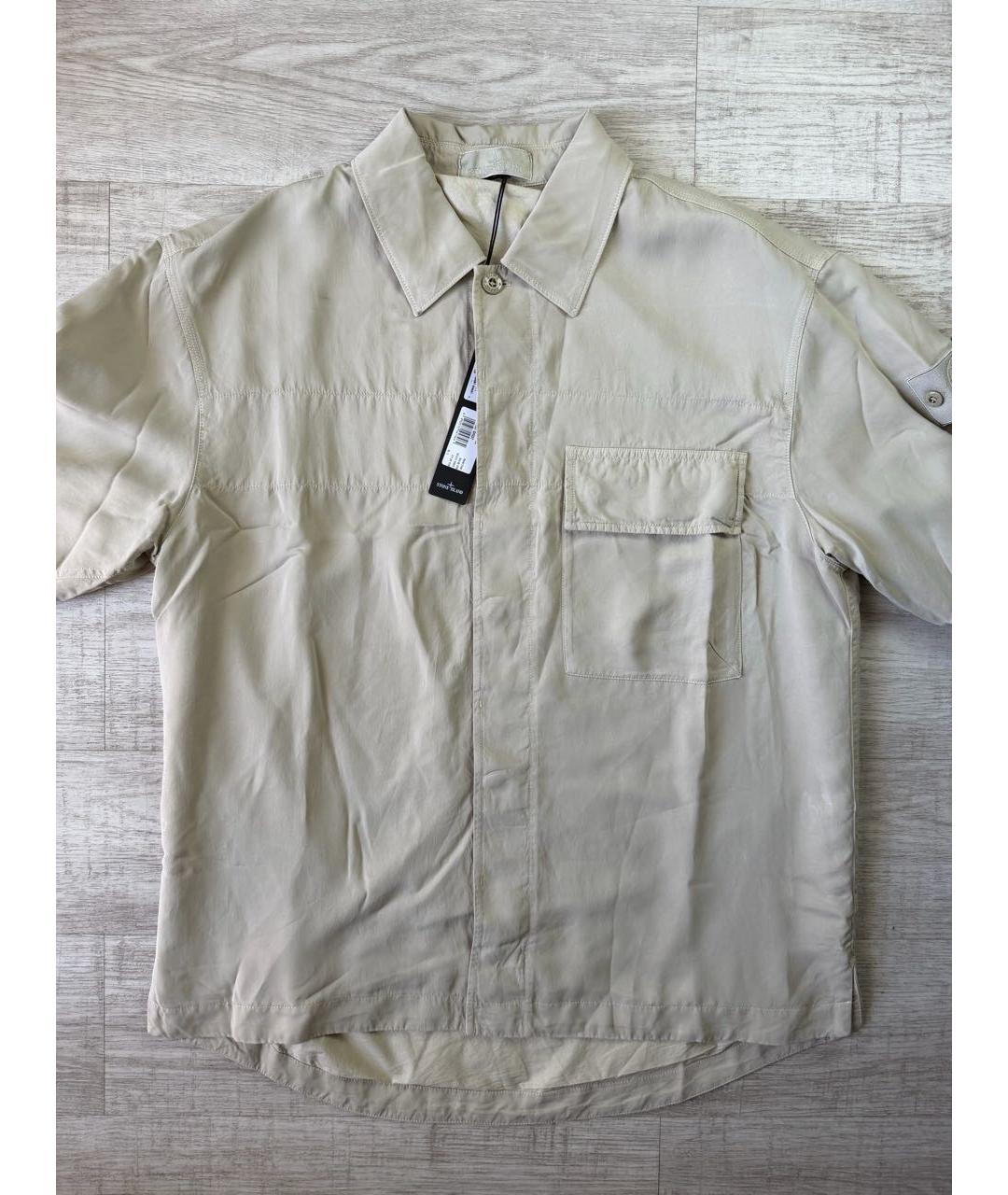STONE ISLAND Бежевая хлопковая куртка, фото 3