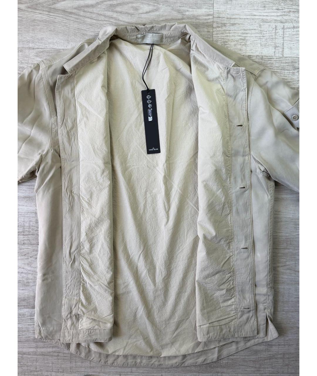 STONE ISLAND Бежевая хлопковая куртка, фото 6
