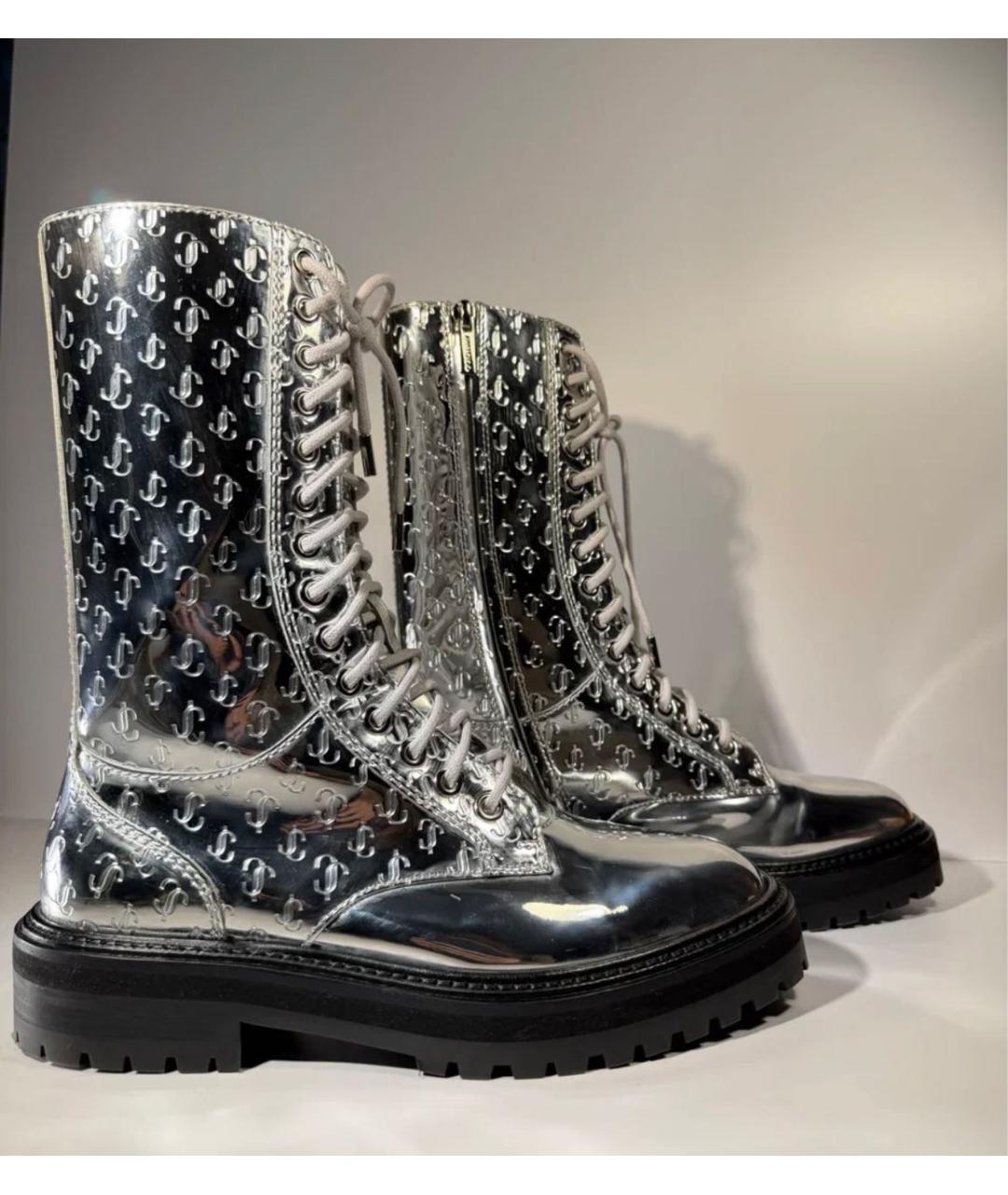 JIMMY CHOO Серебряные ботинки, фото 6