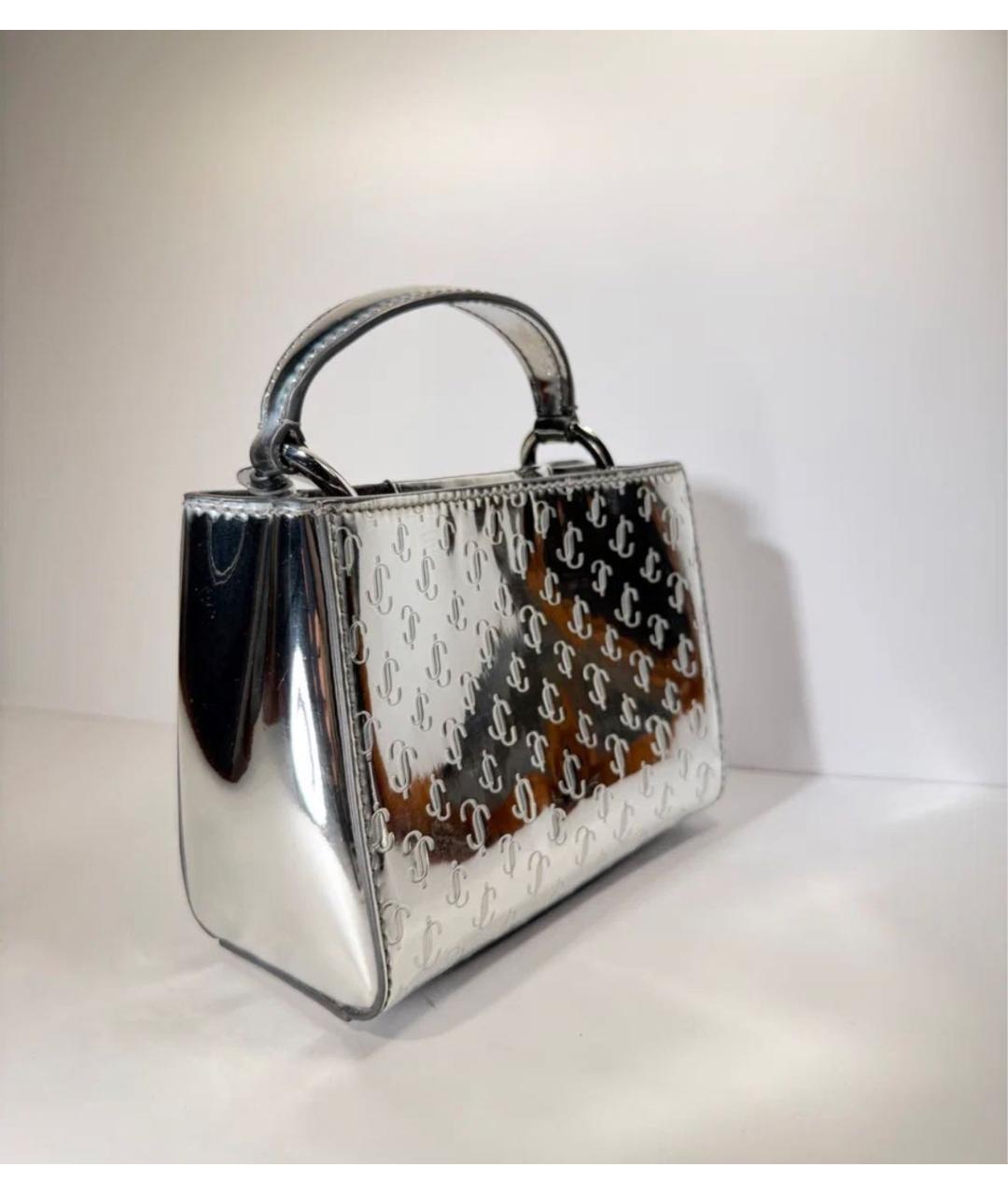 JIMMY CHOO Серебряная сумка с короткими ручками, фото 3