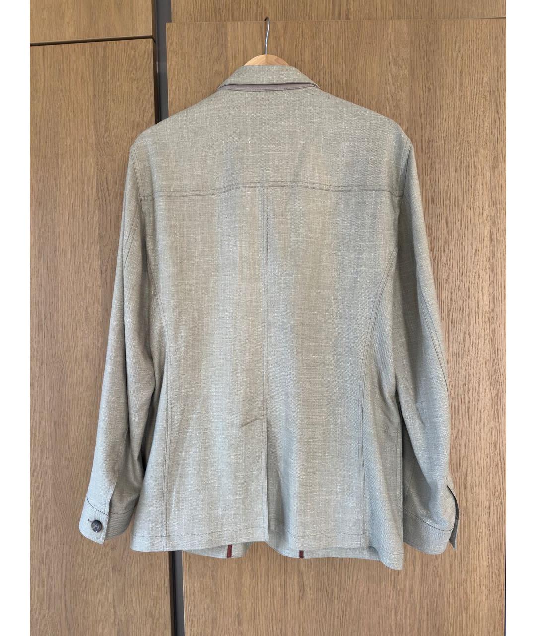 LORO PIANA Бежевая шерстяная куртка, фото 7