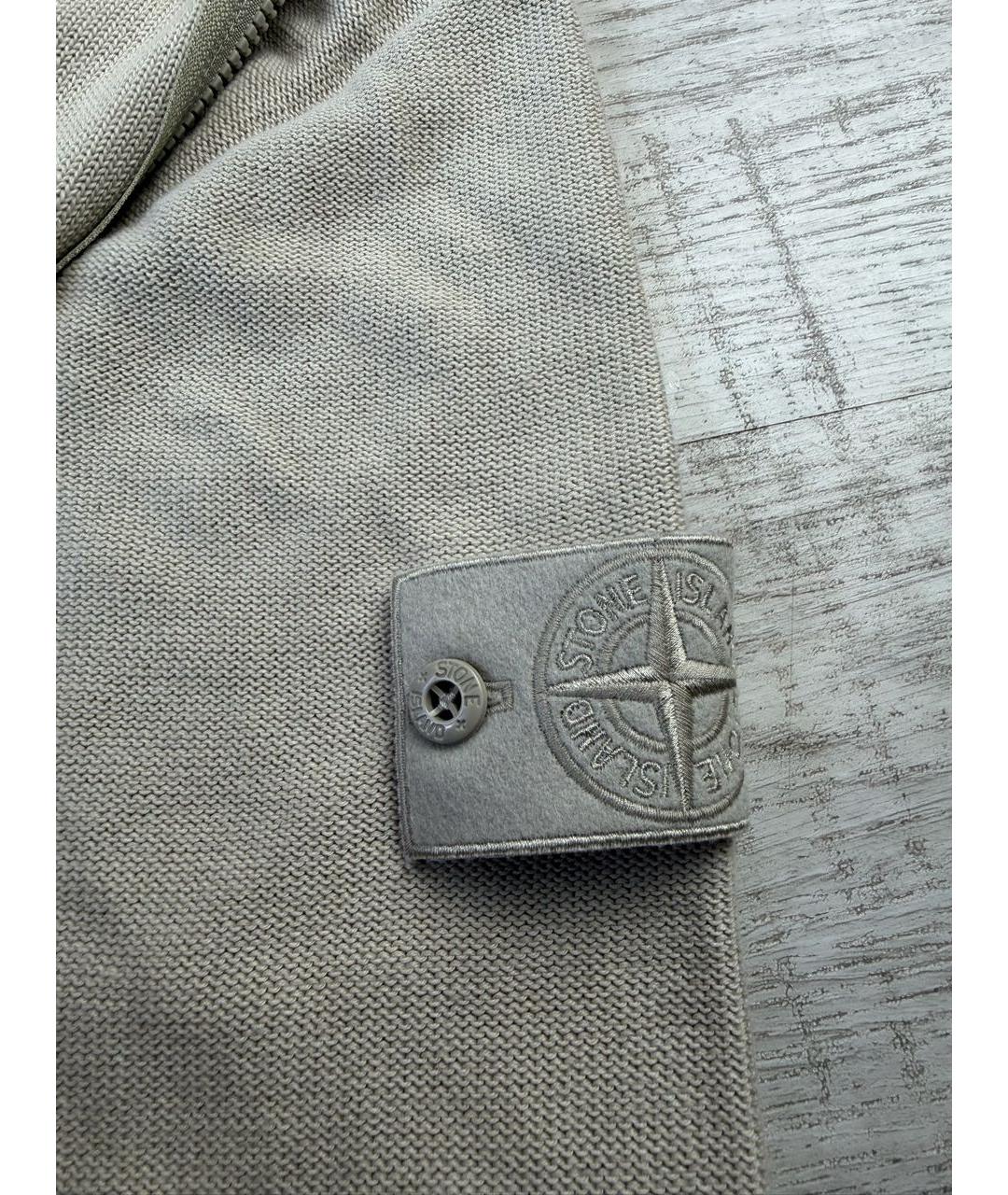 STONE ISLAND Бежевый хлопковый джемпер / свитер, фото 6