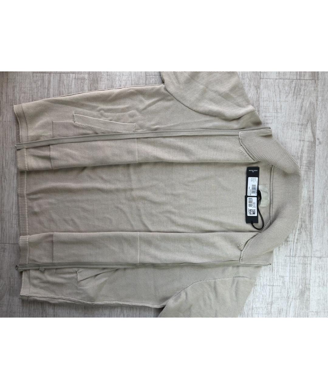 STONE ISLAND Бежевый хлопковый джемпер / свитер, фото 3